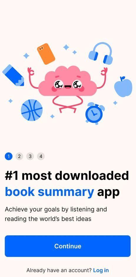 Headway onboarding: #1 most downloaded book summary app